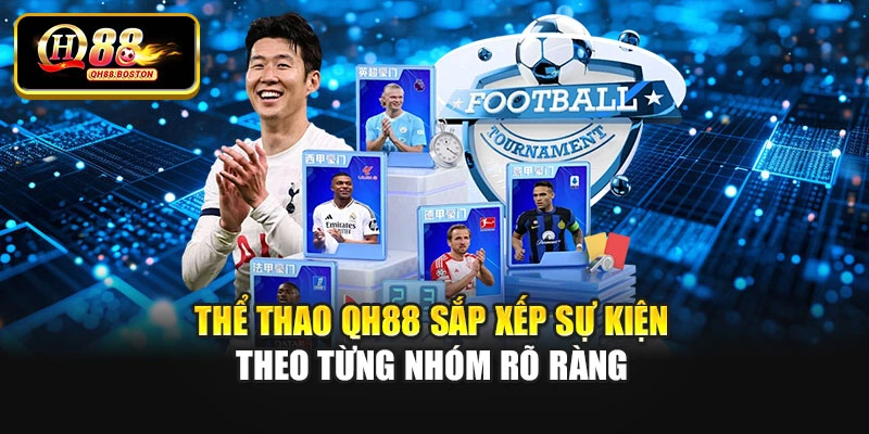 Thể thao QH88 sắp xếp sự kiện theo từng nhóm rõ ràng
